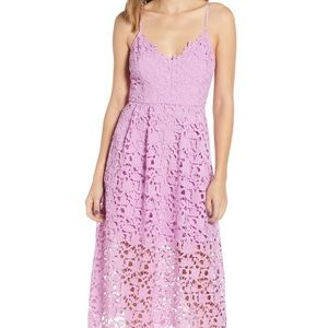 ASTR the Label Lace Midi Dress Light Orchid
